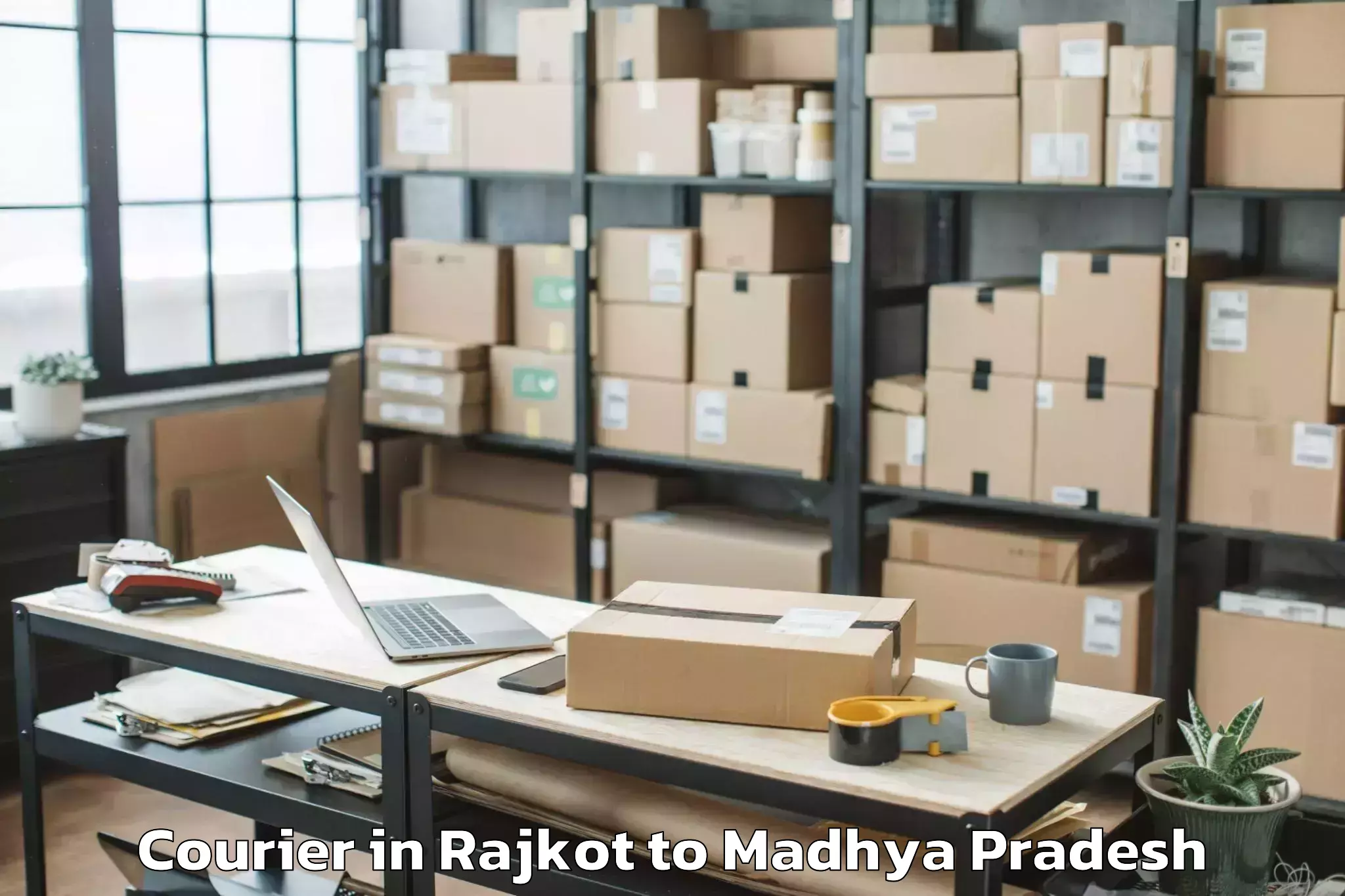 Book Rajkot to Gohad Courier Online